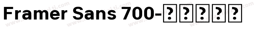 Framer Sans 700字体转换